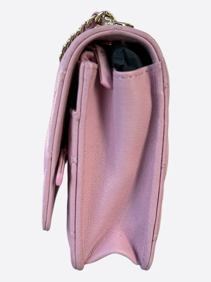 Chanel Pink Quilted Trendy CC Wallet On Chain Bag