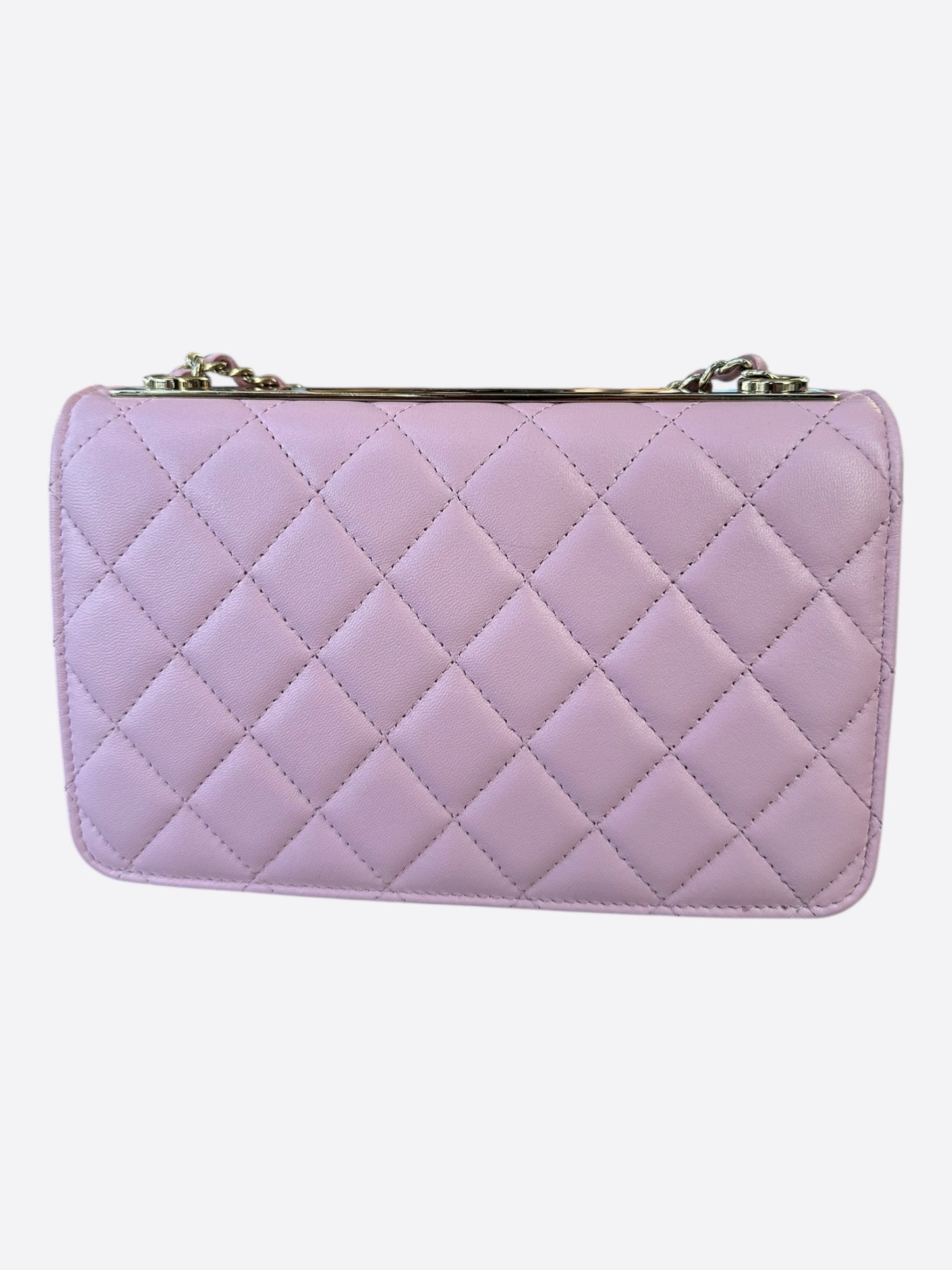 Chanel Pink Quilted Trendy CC Wallet On Chain Bag