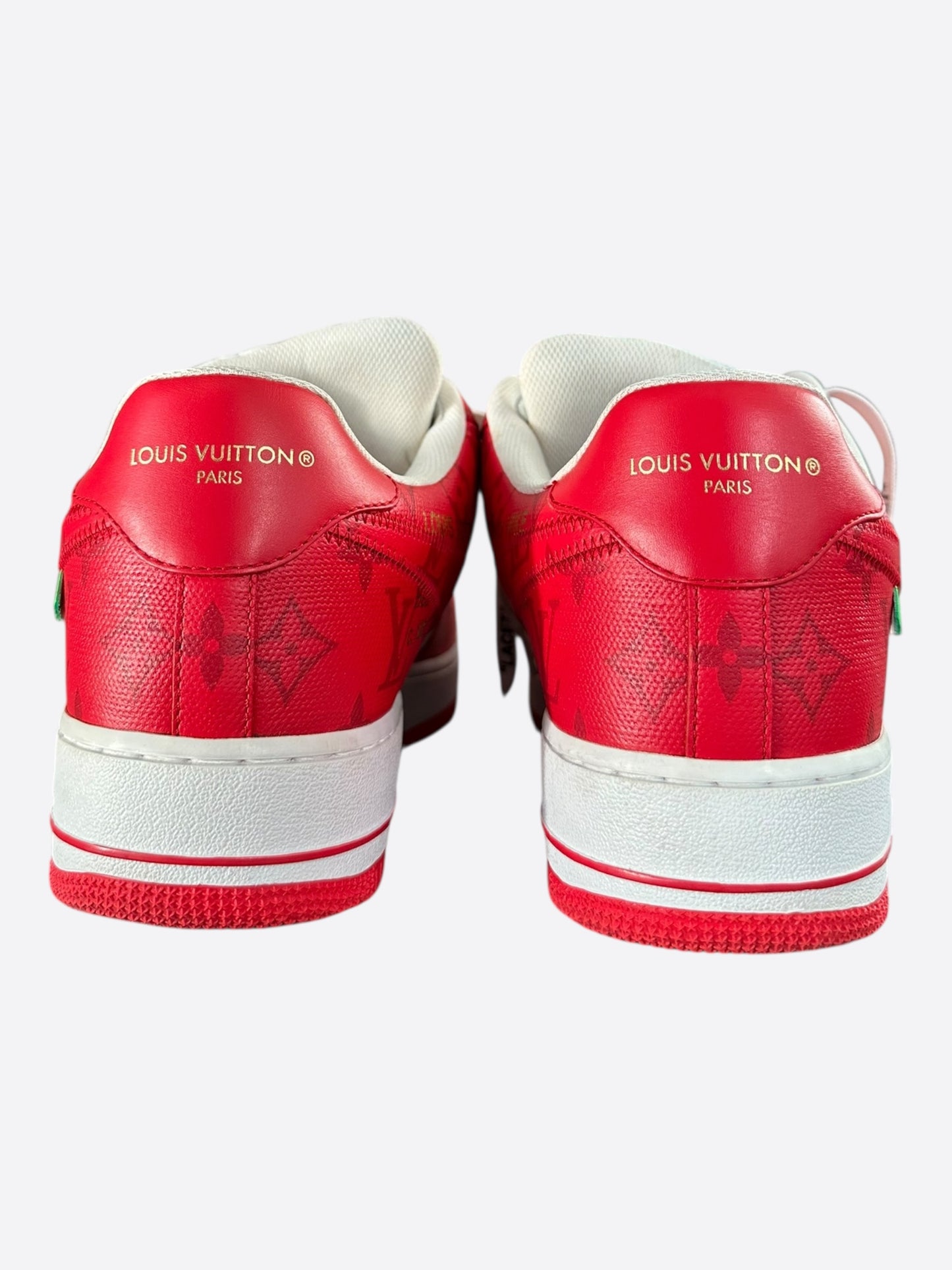 Louis Vuitton Nike Red & White Monogram Air Force 1
