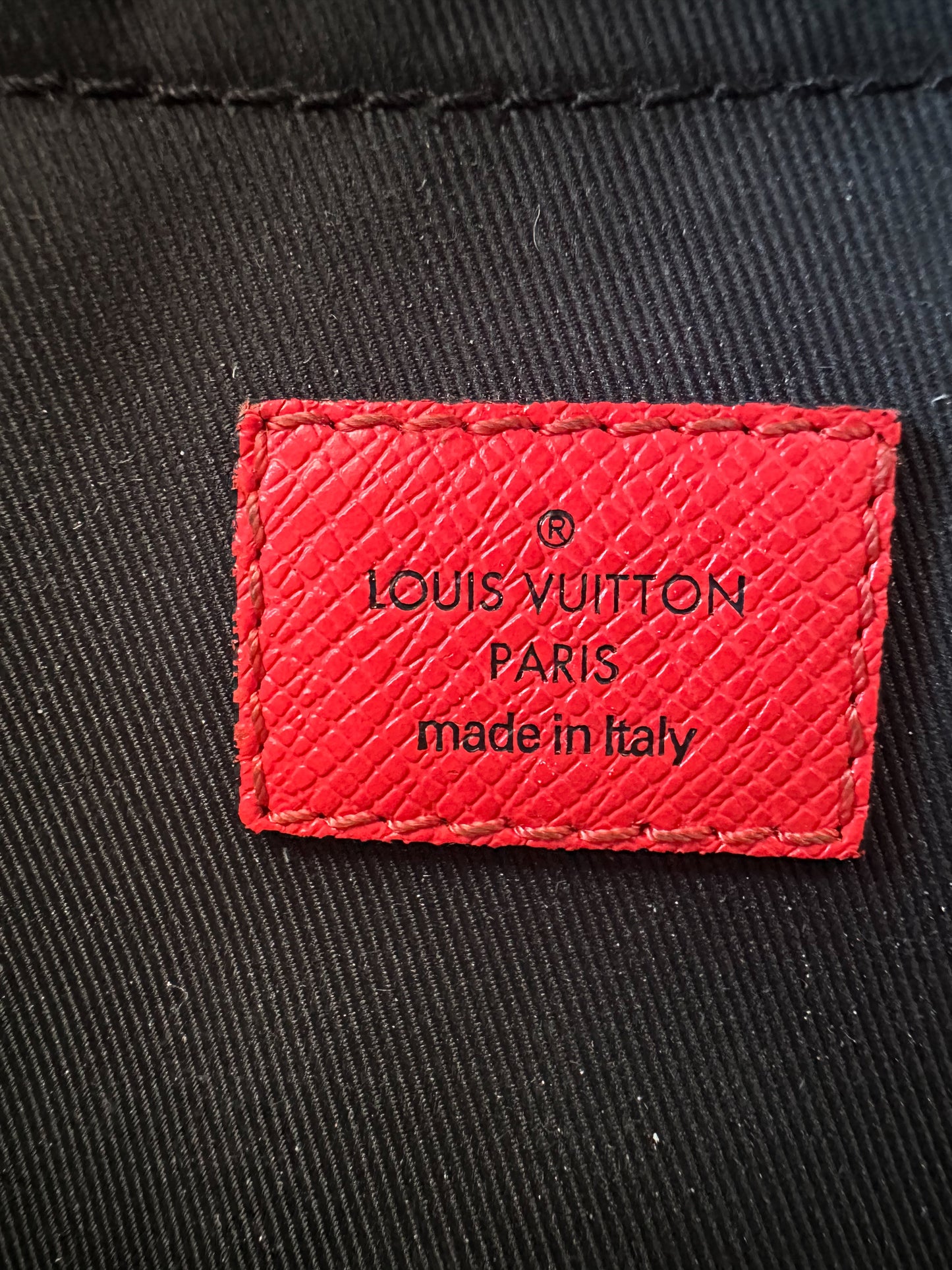 Louis Vuitton Red Taigarama Monogram Outdoor Messenger Bag