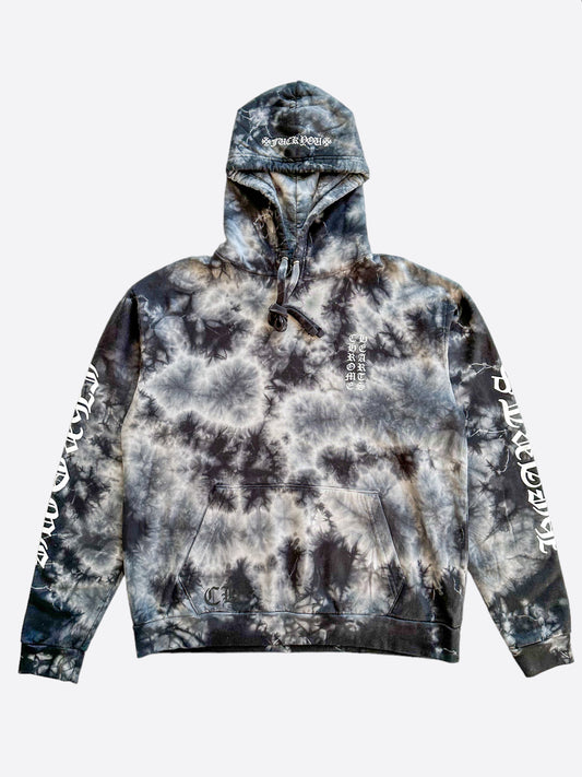 Chrome Hearts Black Tie-Dye Horseshoe Logo Hoodie