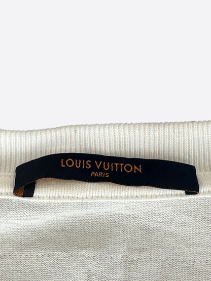 Louis Vuitton White Flower Tapestry T-Shirt