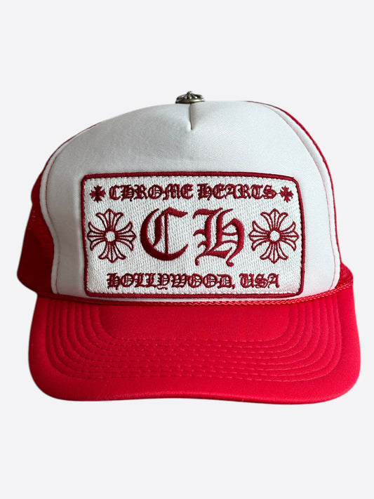 Chrome Hearts Red & White Trucker Hat