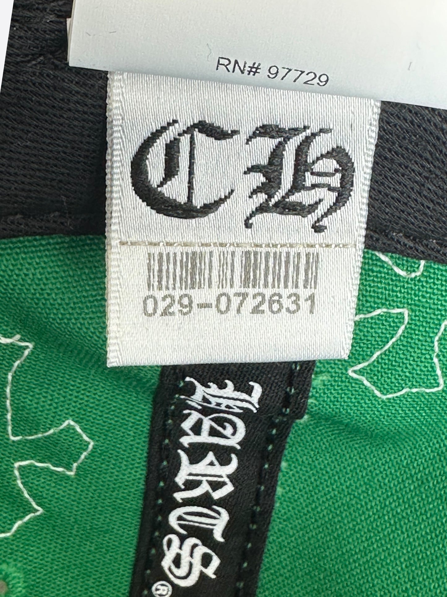 Chrome Hearts Green & White Cross Patch Hat