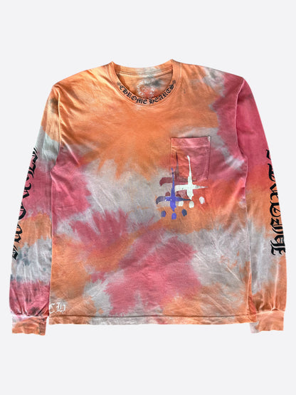 Chrome Hearts CVTVLIST Multicolor Tie-Dye Longsleeve T-Shirt