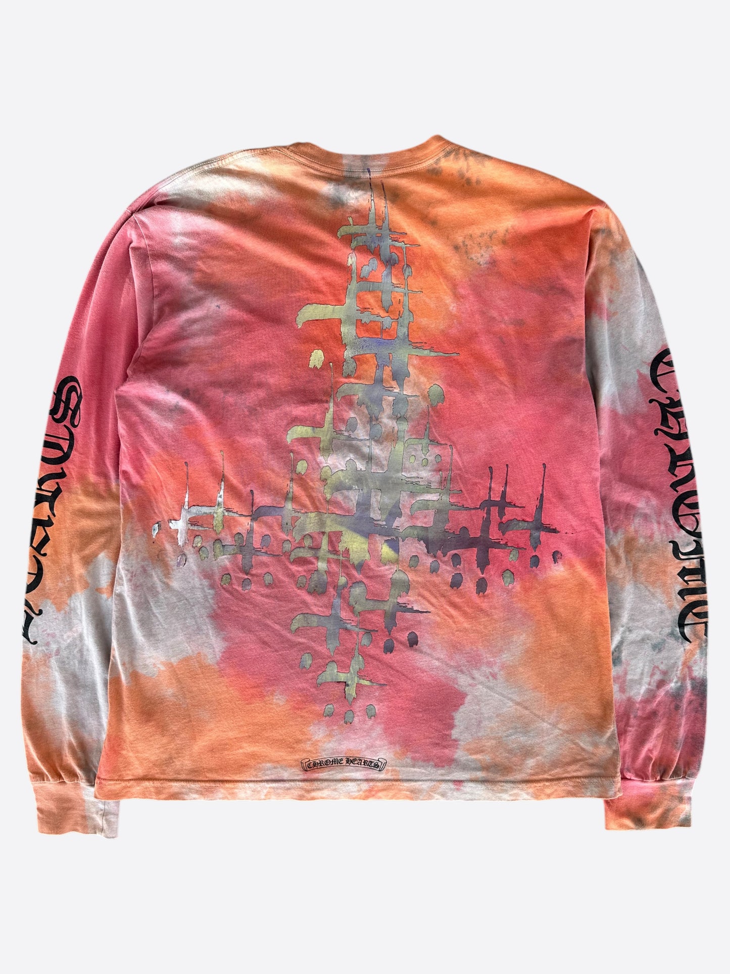 Chrome Hearts CVTVLIST Multicolor Tie-Dye Longsleeve T-Shirt