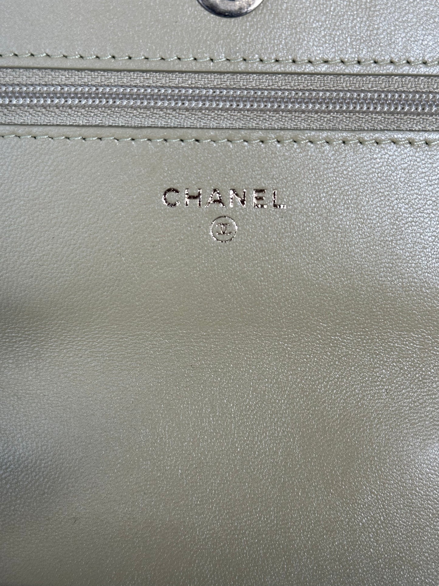 Chanel Olive Quilted 19 Wallet On Chain Bag