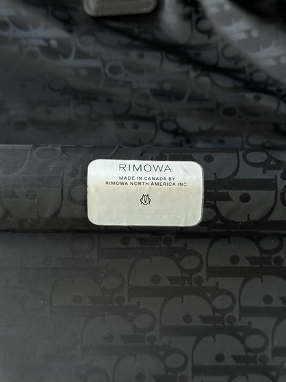 Dior Rimowa Black Oblique Carry-On Luggage