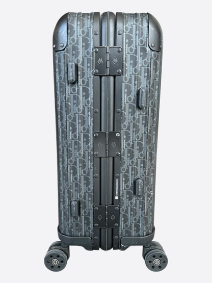 Dior Rimowa Black Oblique Carry-On Luggage