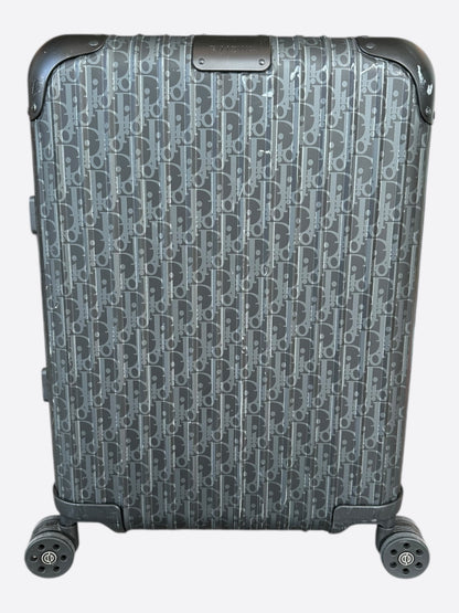 Dior Rimowa Black Oblique Carry-On Luggage