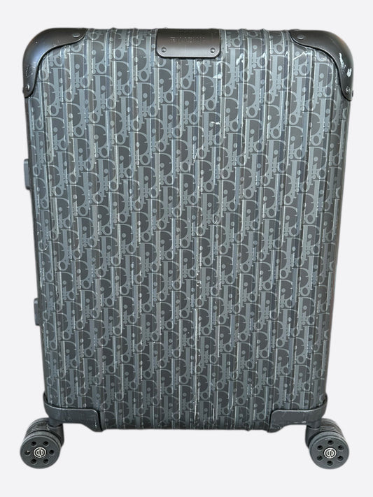 Dior Rimowa Black Oblique Carry-On Luggage
