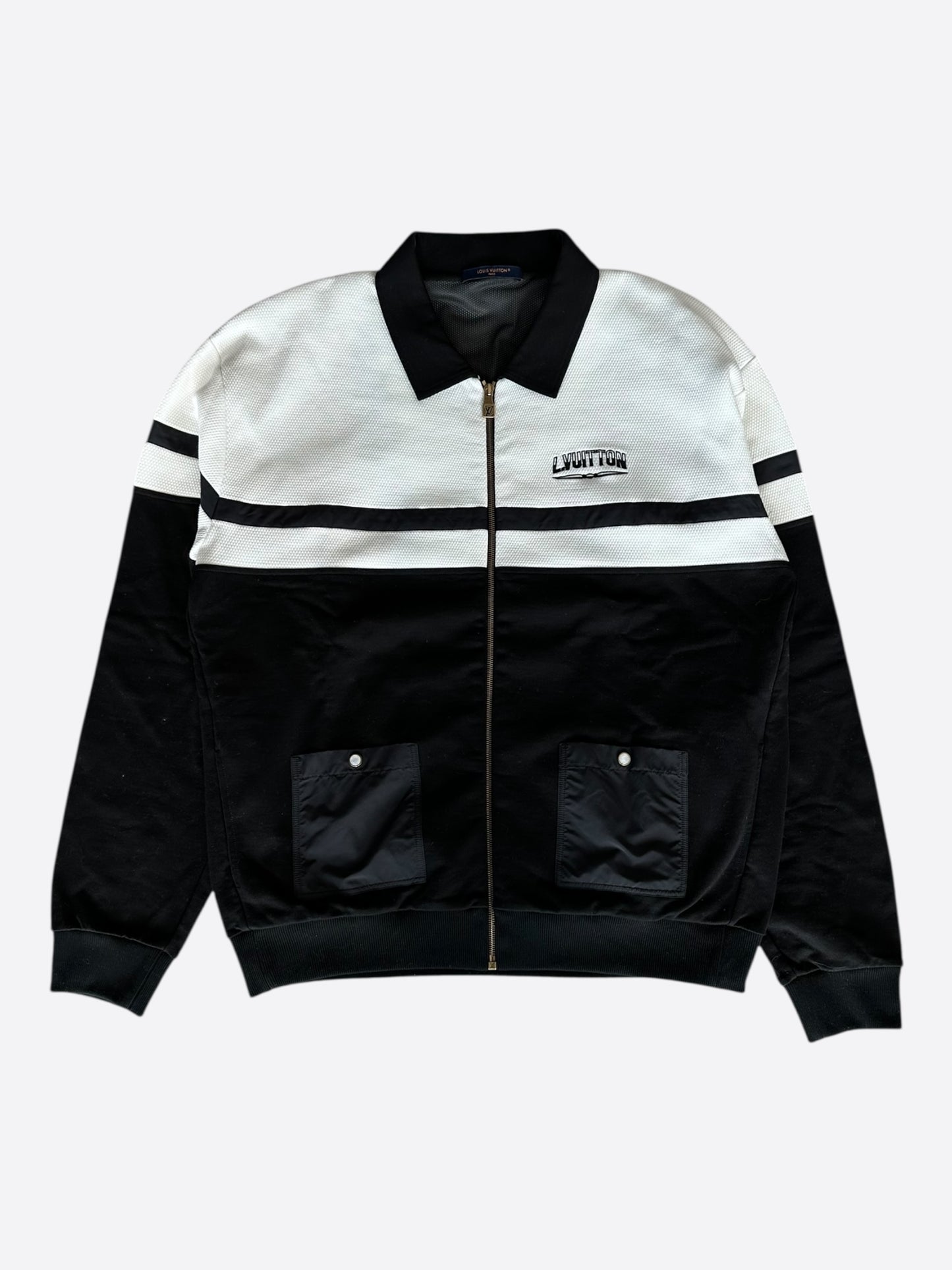 Louis Vuitton Black & White Hybrid Track Jacket