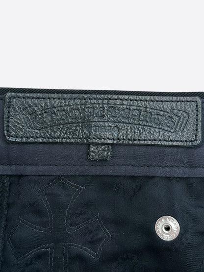 Chrome Hearts Black Leather Cross Patch 1/1 Carpenter Jeans