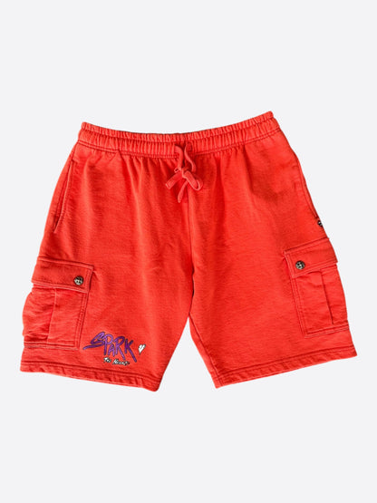 Chrome Hearts Matty Boy Red Spark Cargo Shorts