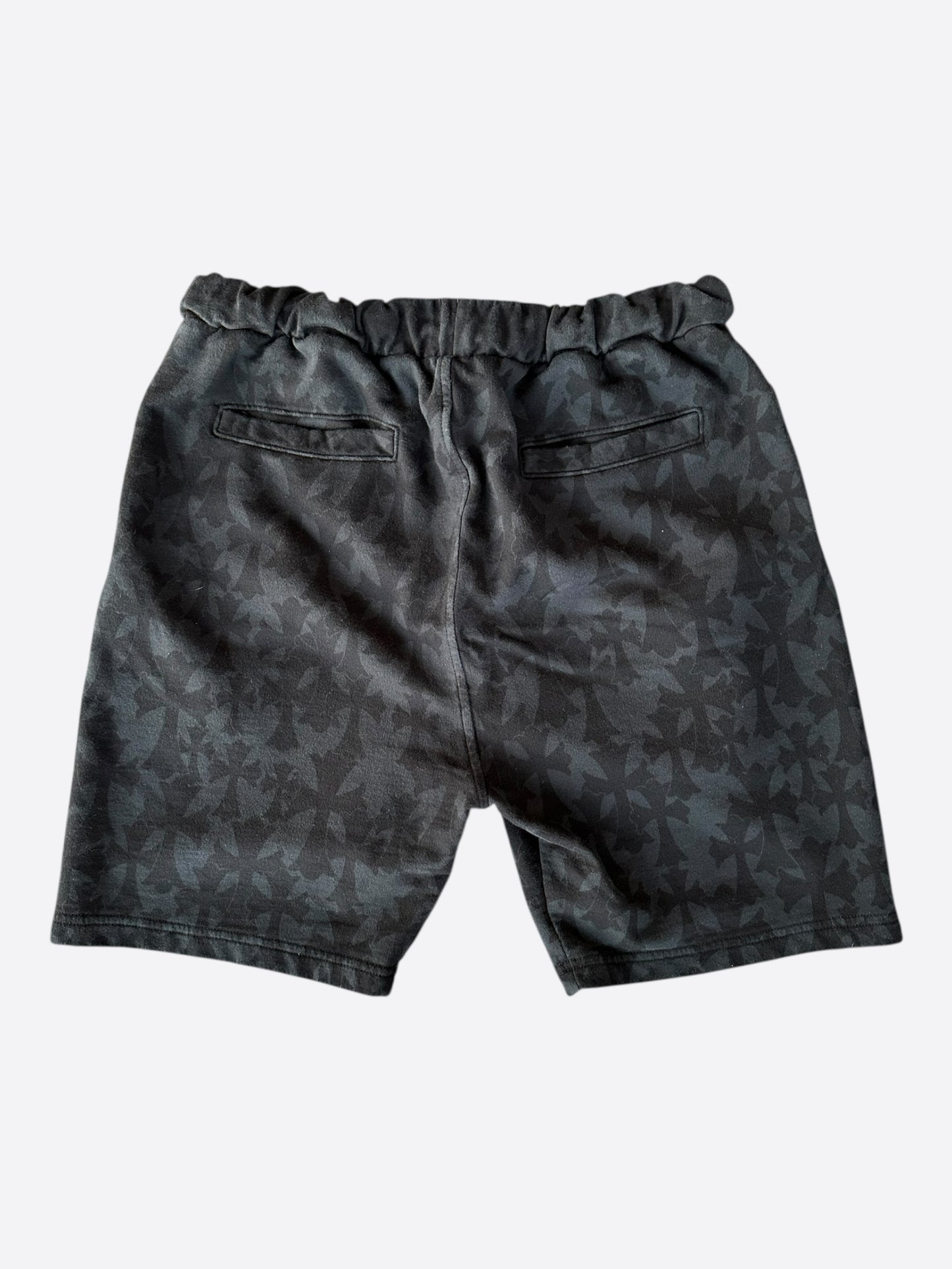 Chrome Hearts Black Cross Jacquard Horseshoe Logo Shorts