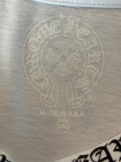 Chrome Hearts White & Black Neck Logo T-Shirt