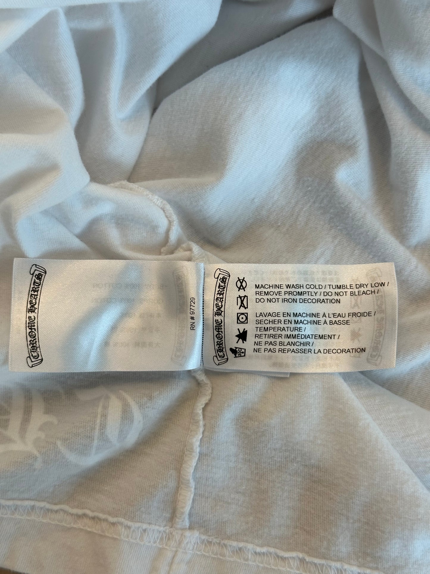 Chrome Hearts White & Black Neck Logo T-Shirt