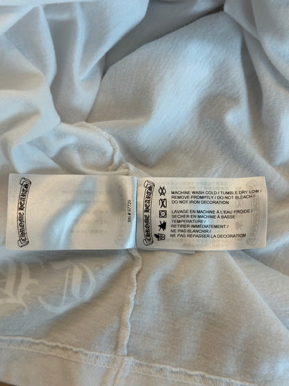 Chrome Hearts White & Black Neck Logo T-Shirt