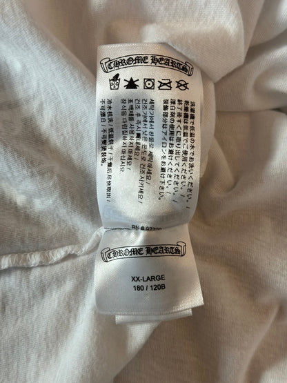 Chrome Hearts White & Black Neck Logo T-Shirt