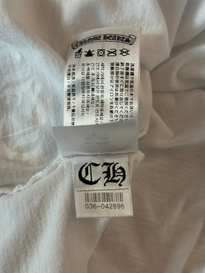Chrome Hearts White & Black Neck Logo T-Shirt