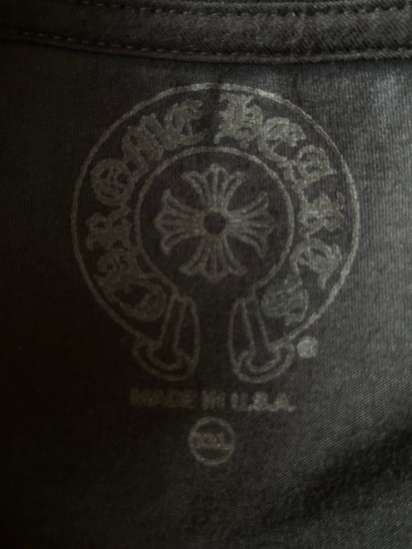 Chrome Hearts Black Cross Jacquard Horseshoe Logo Longsleeve T-Shirt