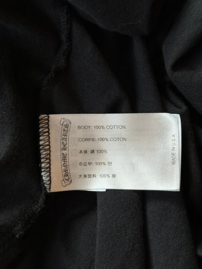 Chrome Hearts Black Cross Jacquard Horseshoe Logo Longsleeve T-Shirt