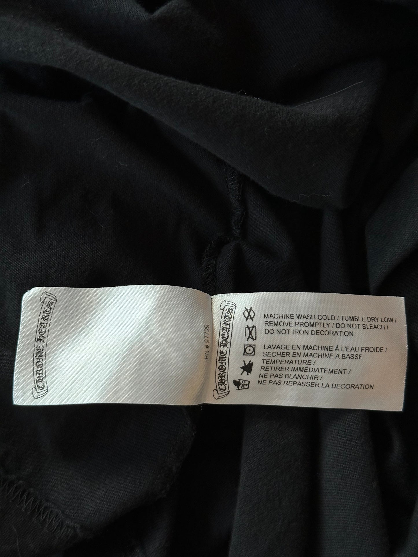 Chrome Hearts Black Cross Jacquard Horseshoe Logo Longsleeve T-Shirt