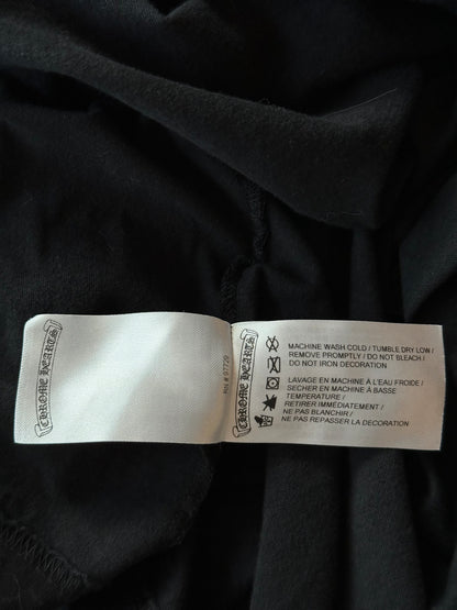 Chrome Hearts Black Cross Jacquard Horseshoe Logo Longsleeve T-Shirt