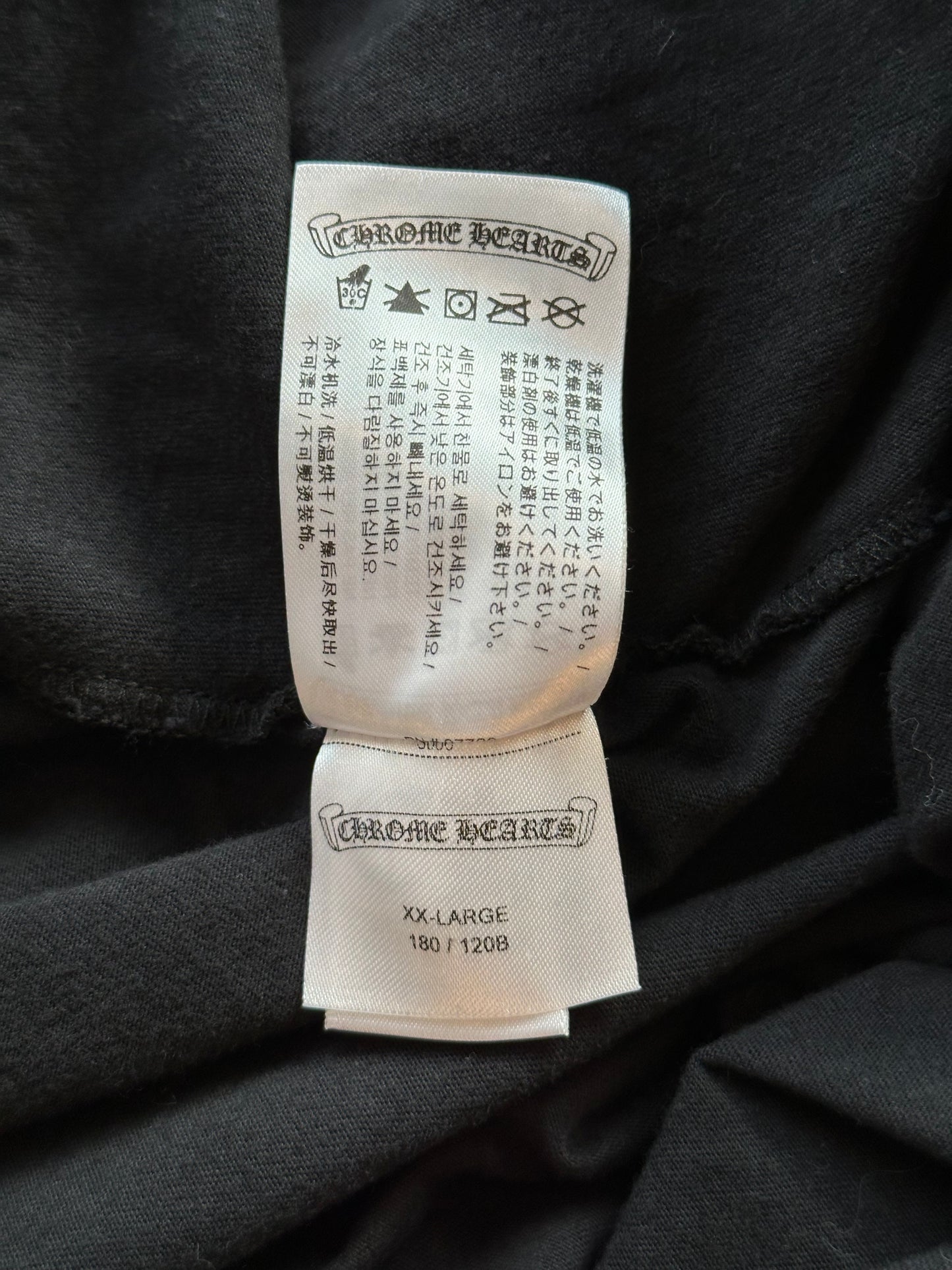 Chrome Hearts Black Cross Jacquard Horseshoe Logo Longsleeve T-Shirt