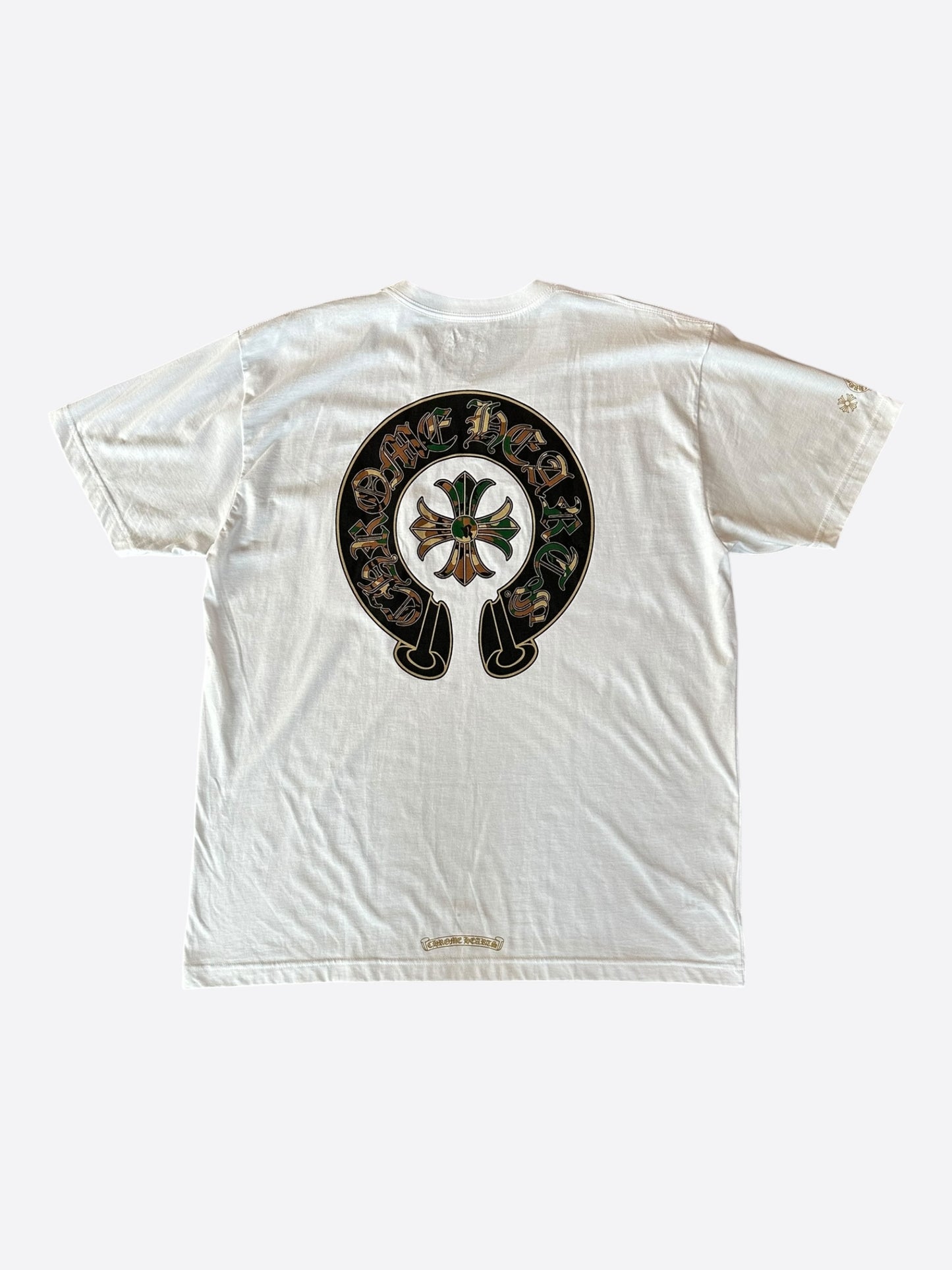 Chrome Hearts White Camouflage Horseshoe Logo T-Shirt