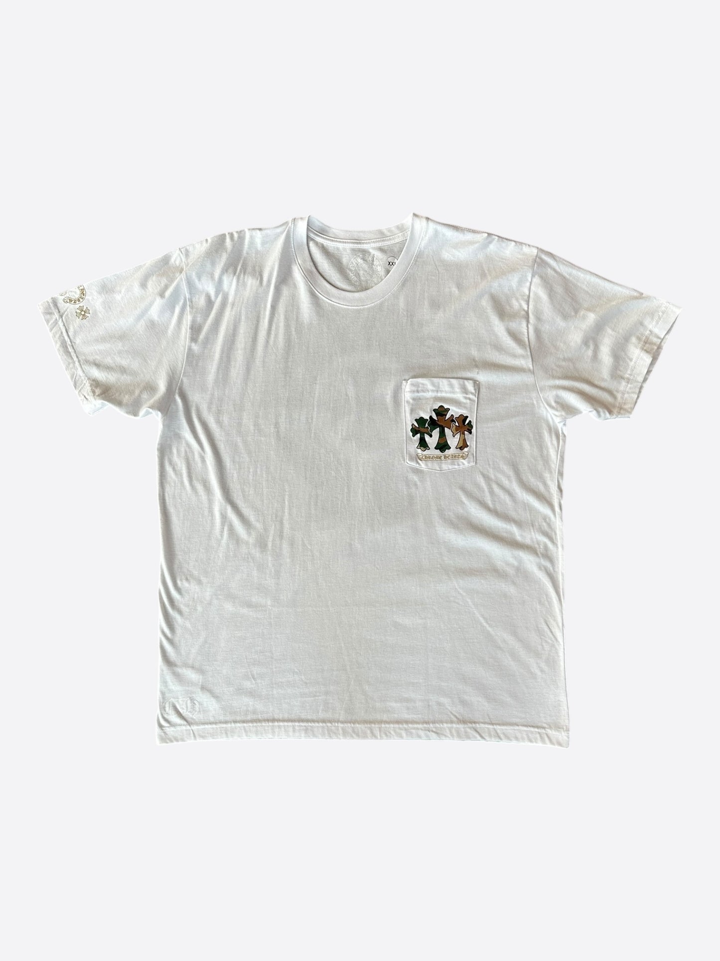 Chrome Hearts White Camouflage Horseshoe Logo T-Shirt