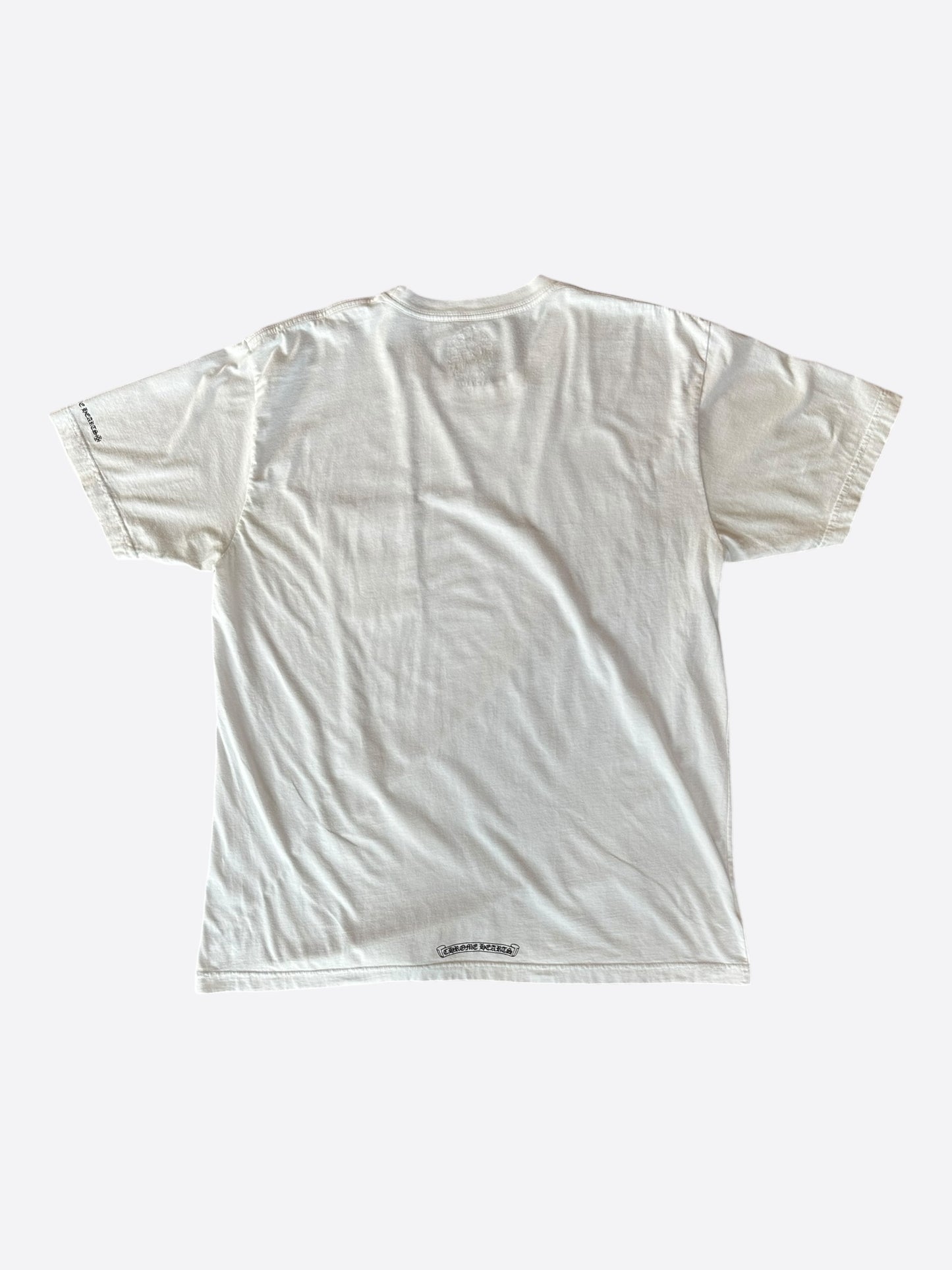 Chrome Hearts White & Black Neck Logo T-Shirt