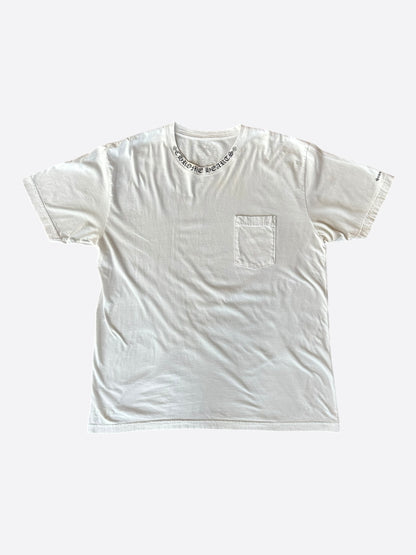 Chrome Hearts White & Black Neck Logo T-Shirt