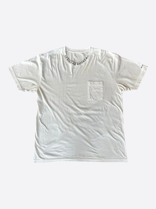 Chrome Hearts White & Black Neck Logo T-Shirt