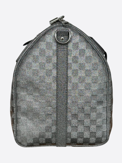 Louis Vuitton Silver Damier Glitter Keepall 50