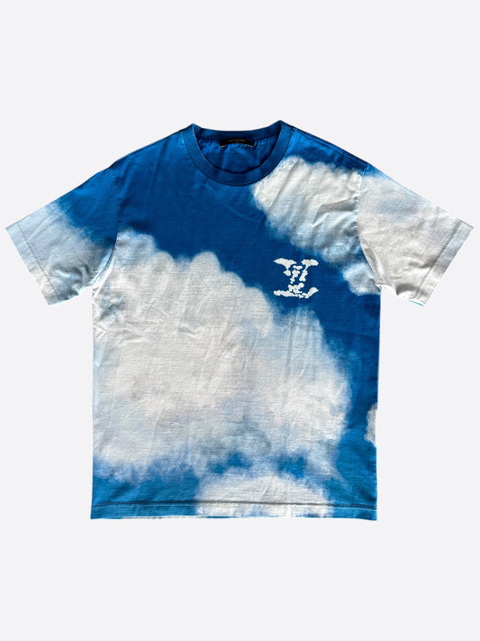 Louis Vuitton Blue & White Cloud Logo T-Shirt