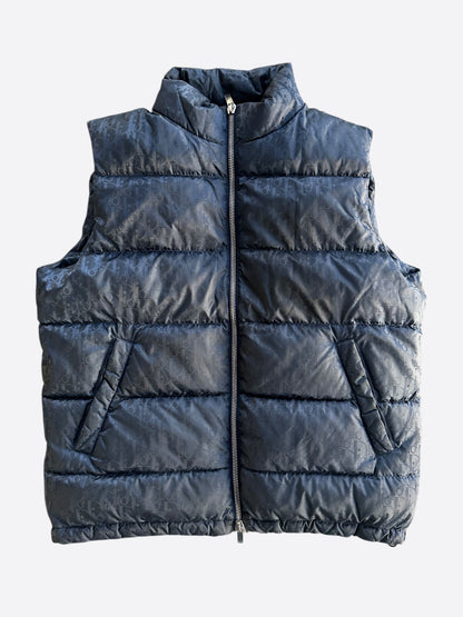 Dior Navy Oblique Puffer Vest