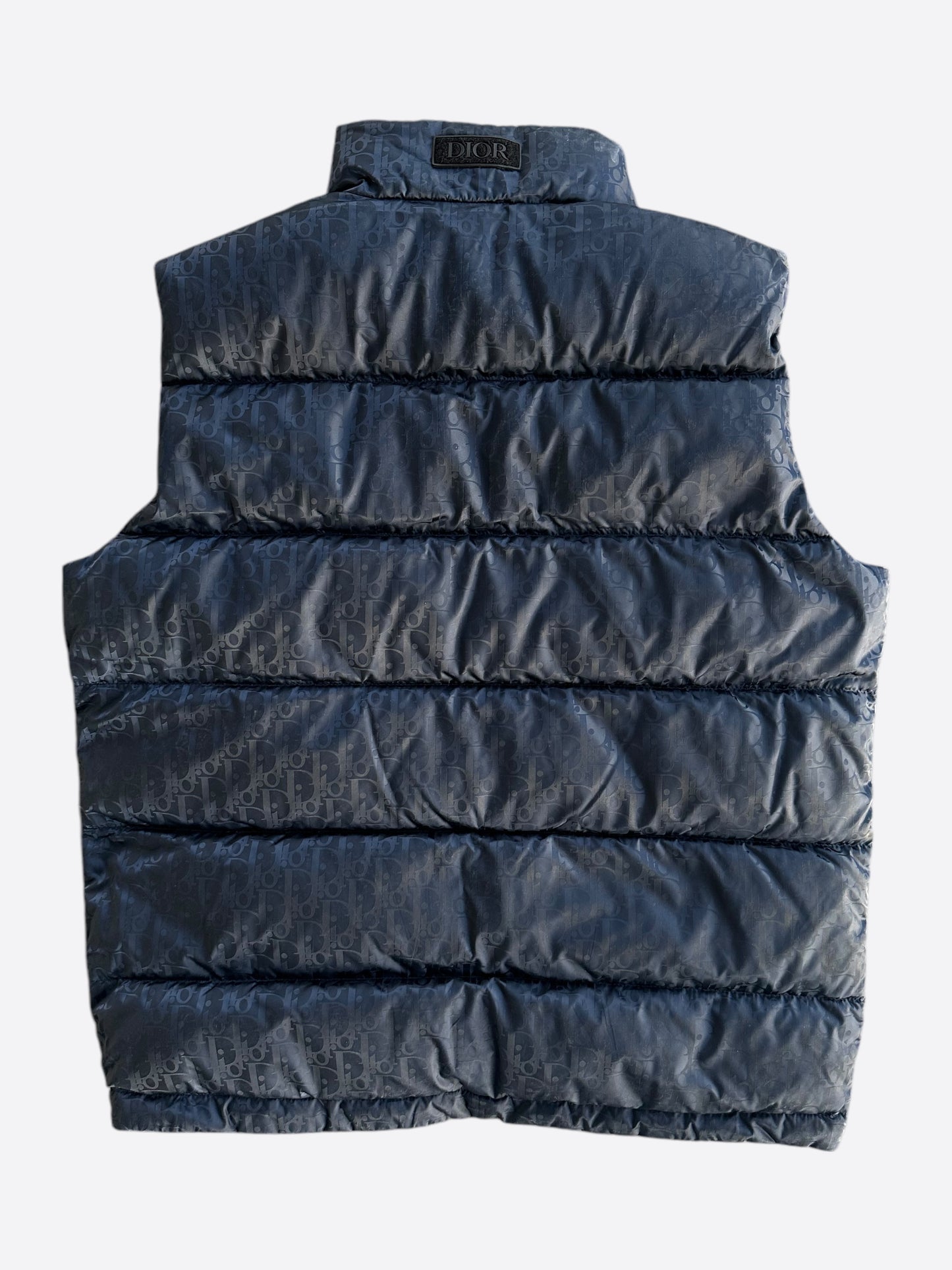 Dior Navy Oblique Puffer Vest