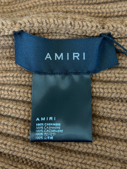 Amiri Brown & Black MA Logo Embroidered Cashmere Beanie
