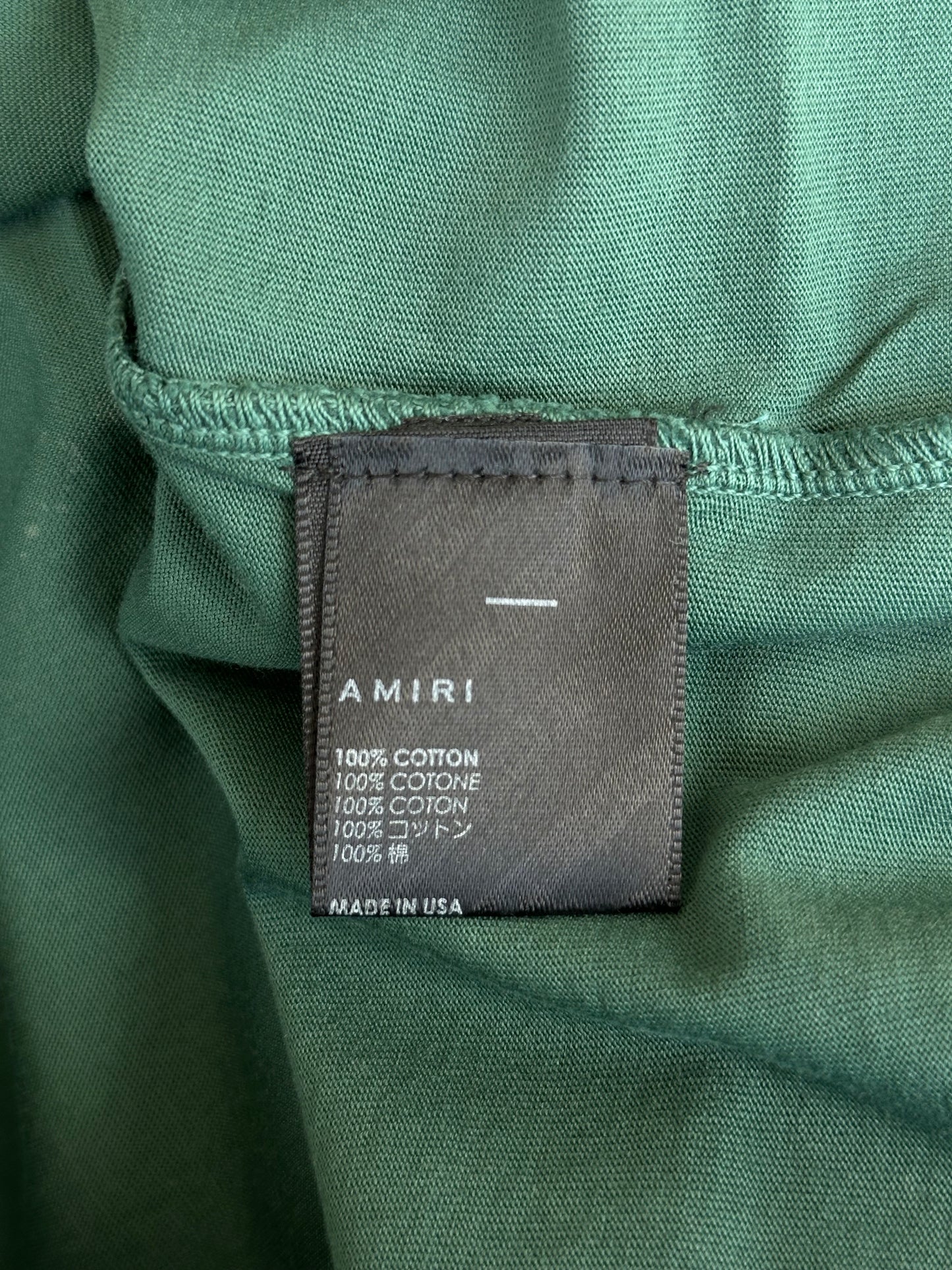 Amiri Green & White Tiger Logo T-Shirt