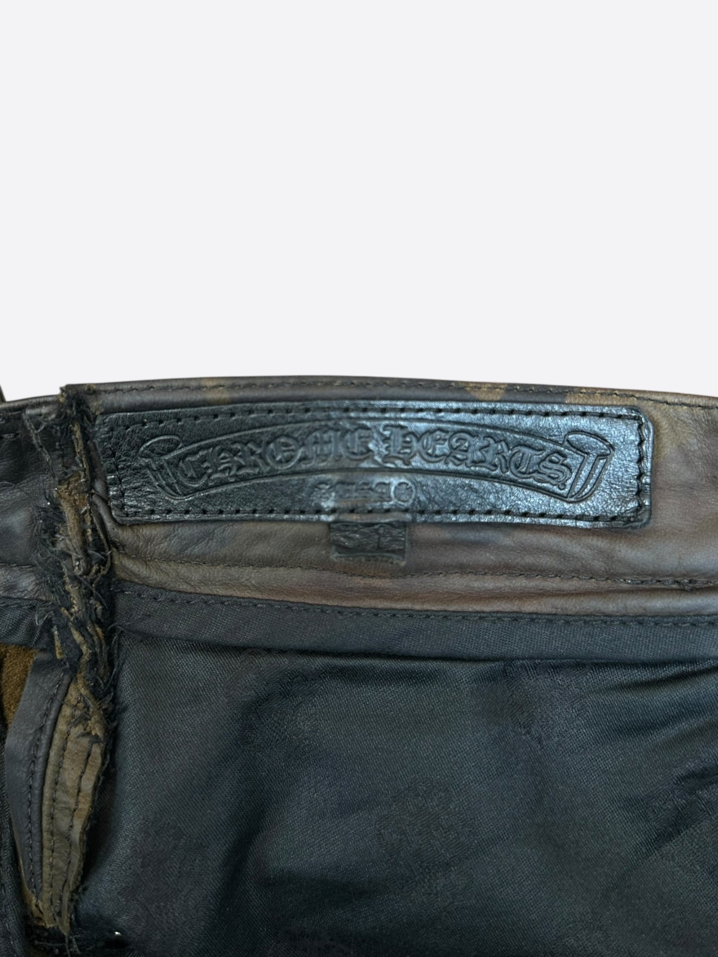 Chrome Hearts Camouflage Leather Cross Patch Cargo Shorts