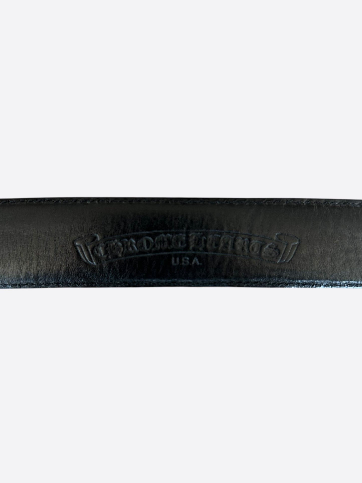 Chrome Hearts Black 3 Piece Leather Belt
