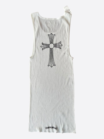 Chrome Hearts White & Black T-Bar Logo Tank Top