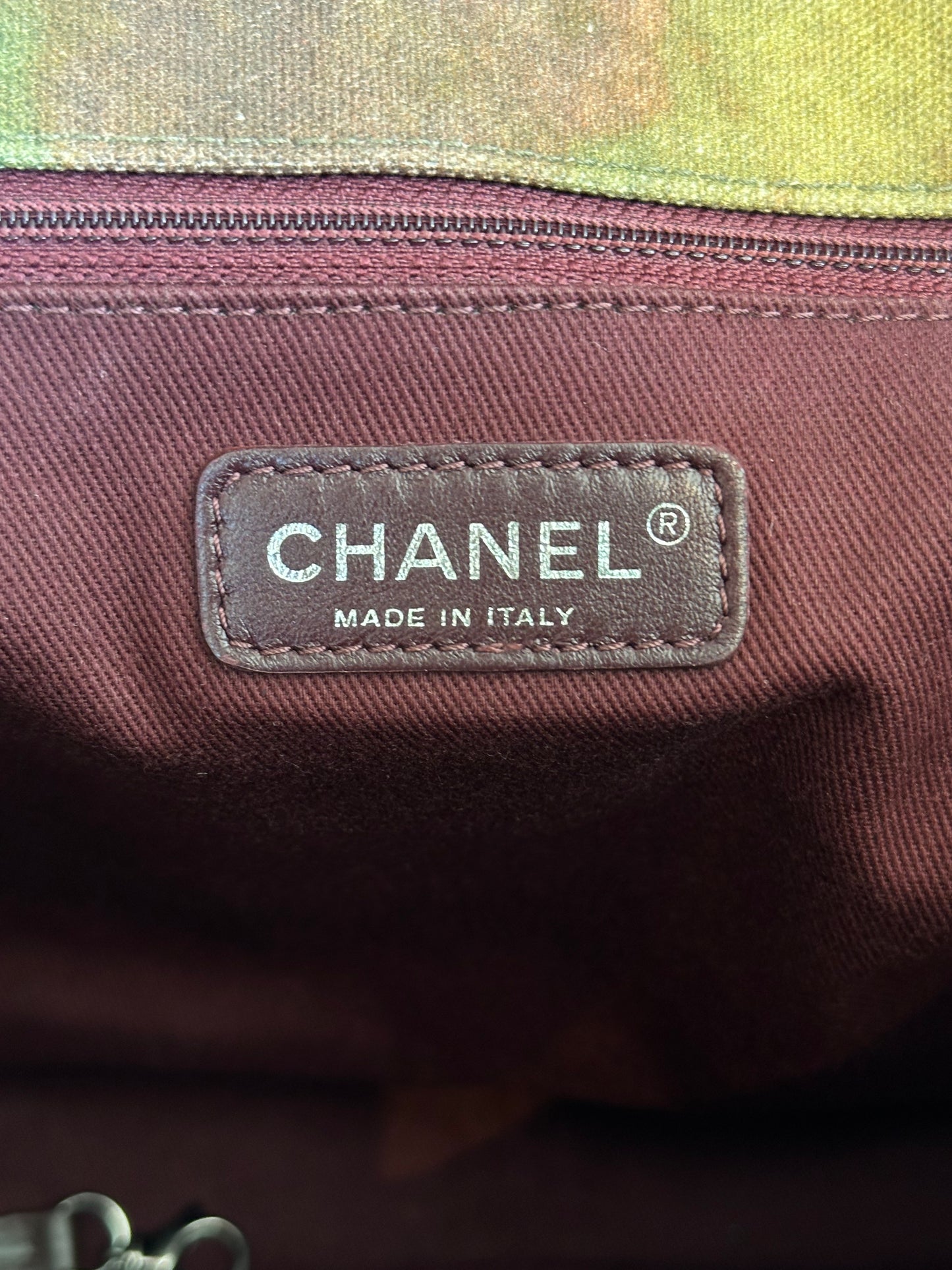 Chanel Khaki Green Graffiti On The Pavements Messenger Bag