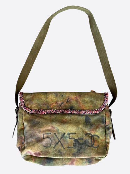 Chanel Khaki Green Graffiti On The Pavements Messenger Bag