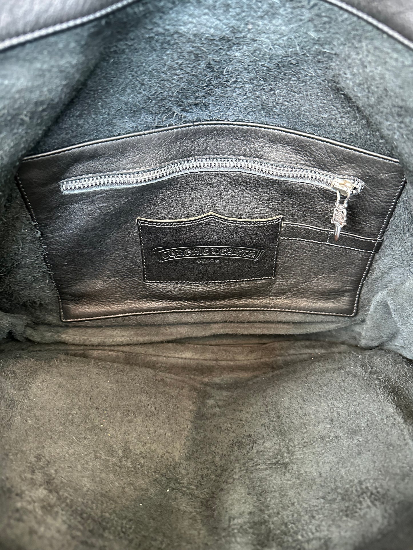 Chrome Hearts Black & White Cross Patch Gunslinger Messenger Bag