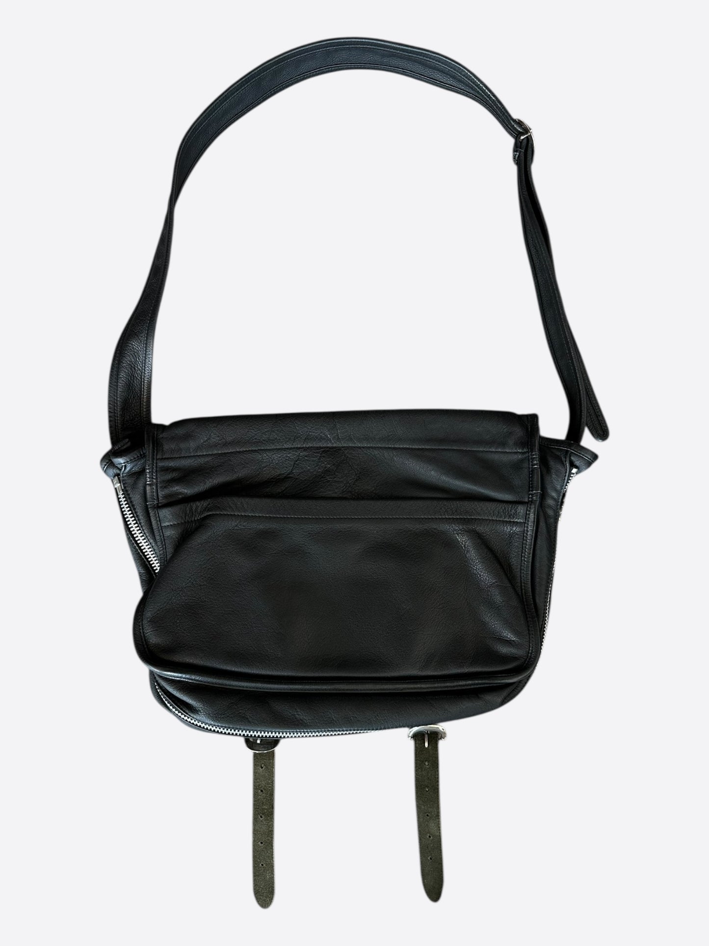 Chrome Hearts Black & White Cross Patch Gunslinger Messenger Bag