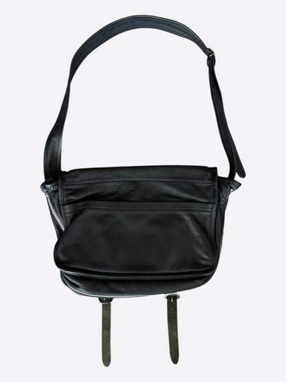 Chrome Hearts Black & White Cross Patch Gunslinger Messenger Bag