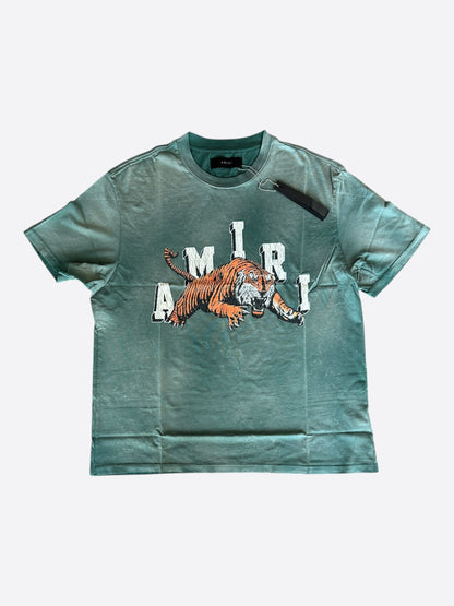 Amiri Green & White Tiger Logo T-Shirt