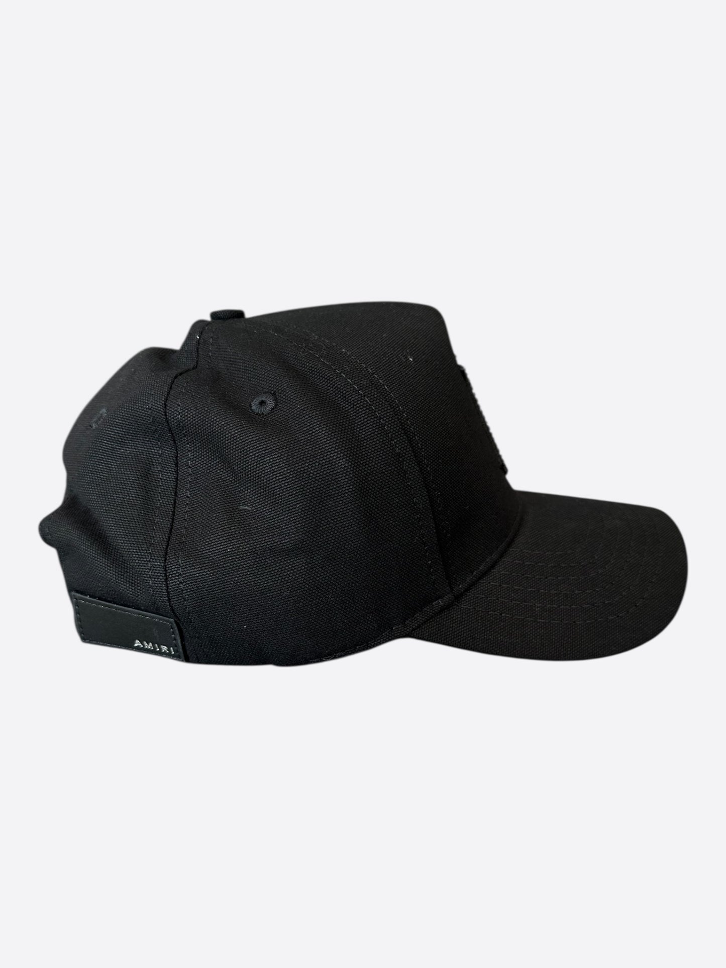 Amiri Black MA Crystal Logo Trucker Hat